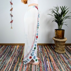 spodnie VINYASA - białe | indie