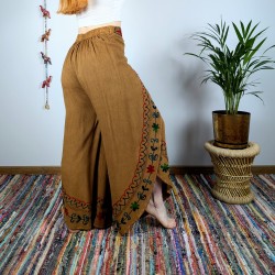 spodnie VINYASA - brązowe | indie