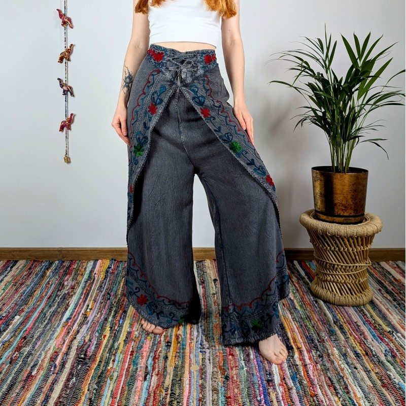 spodnie kopertowe VINYASA - grafitowe | indie