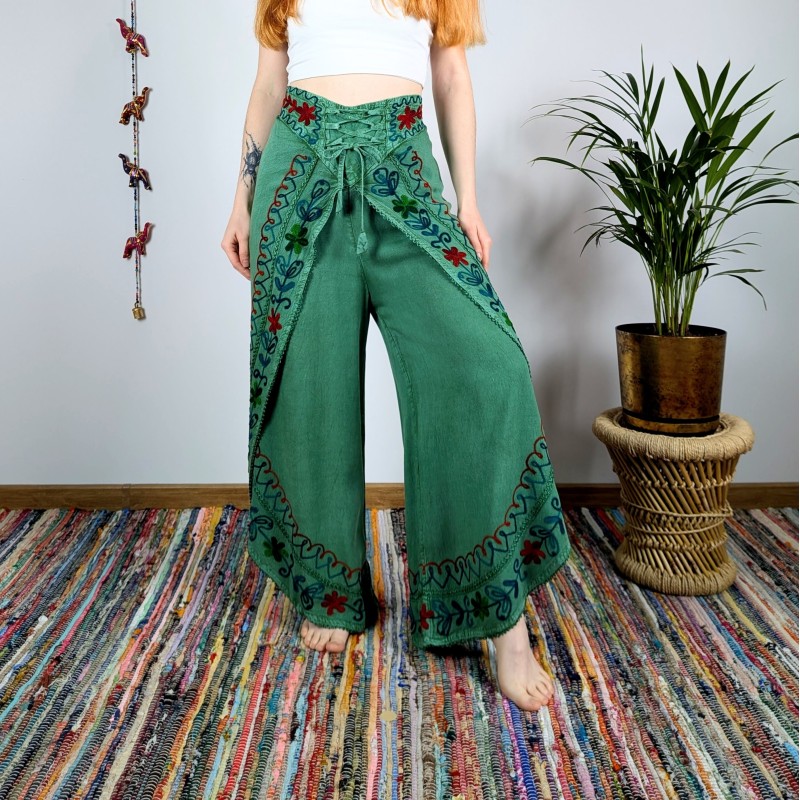 spodnie VINYASA - zielone | indie