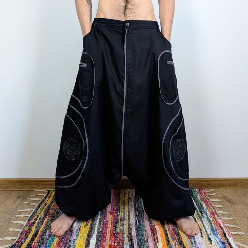 szarawary RAKSHA - czarne - l/xl | nepal