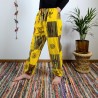 spodnie patchworkowe BAGRU - żółte | indie