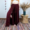 spodnie palazzo ZARI - burgundowe | indie