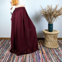 spodnie palazzo ZARI - burgundowe | indie