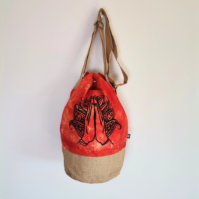 Plecak - Torba - Stonewash - Czerwony - Namaste | Indie